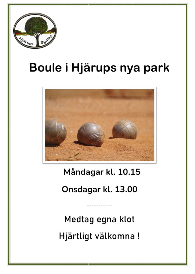 Boule i nya parken
