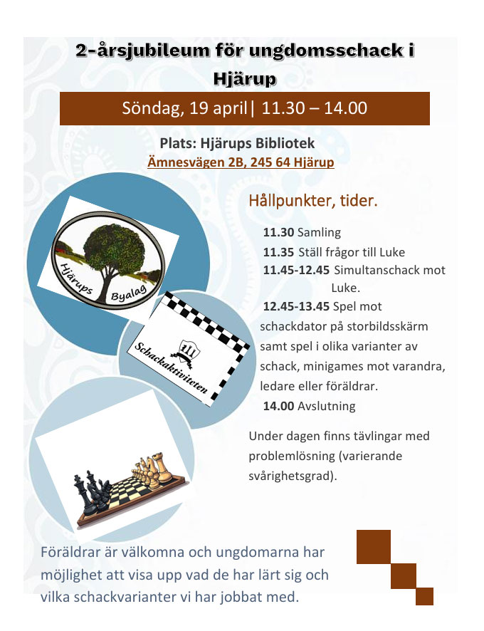 2-&aring;rsjubileum ungdomsschack